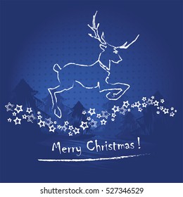 Christmas card or invitation. Vector illustration