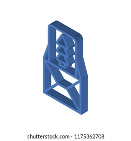 Christmas card isometric left top view 3D icon