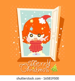 Christmas card with kids