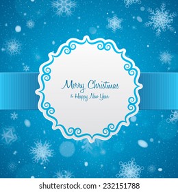 Christmas card. Label.