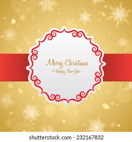 Tarjeta de Navidad. Etiqueta. 