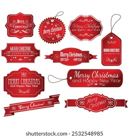 Christmas card and Labels design