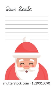 Christmas card letter to send message to santa claus