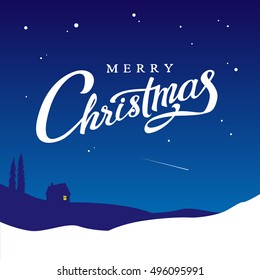 Christmas card Lettering and Calligraphy