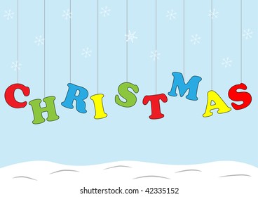 Christmas card with letters