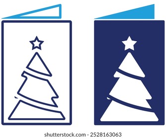 Christmas Card line and Fill web icons set isolated. Colorful Collection of Xmas Card icons set. Set of Modern Flat Christmas Icons for Design Projects