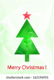 Christmas card made of rectangles 