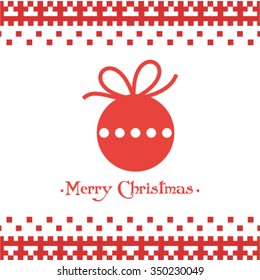  Christmas card. Merry Christmas 2016. Vector.