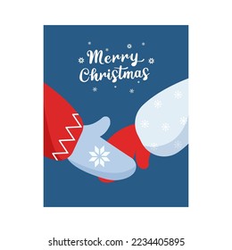 Weihnachtskarte. Frohe Weihnachten. Gemütlich. Vektorgrafik