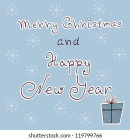 Christmas card "Merry Christmas and Happy New Year"