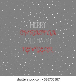 Christmas Card. Merry Christmas lettering design