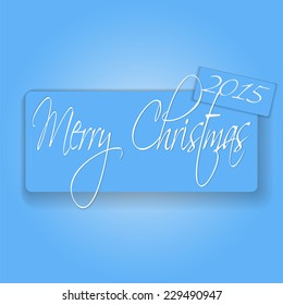 Christmas Card. Merry Christmas lettering. Made in vector