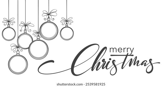 Christmas card, merry christmas lettering vector eps