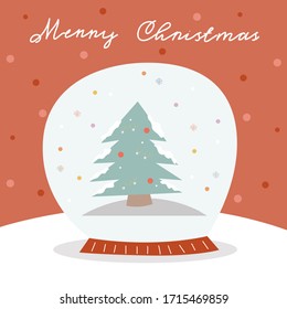 Christmas card. Merry Christmas. Vector illustration.