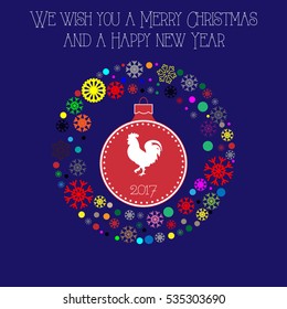 Christmas card, merry christmas, vector illustration