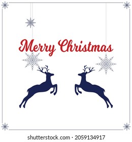 Christmas card. Minimalistic vector greeting christmas card