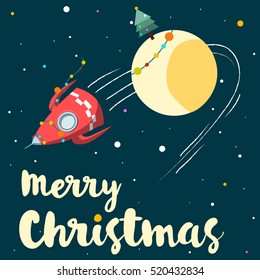 Christmas card to the moon and back
