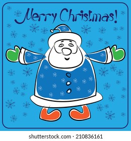 christmas card with multicolored