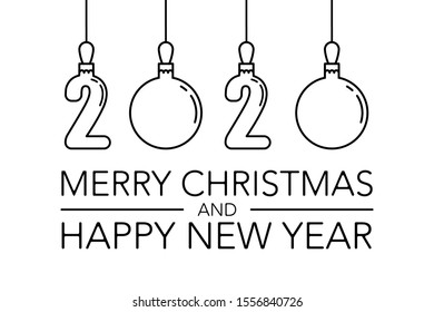 christmas card with new year for concept design.