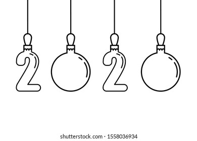 christmas card with new year for concept design.