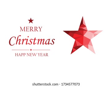 Christmas card. New year card. Season greeting. Simple vector.