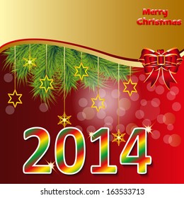 Christmas card with the number . All design elements are easily edited. Stock