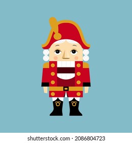  Weihnachtskarte. Die Nutcracker-Vektorgrafik