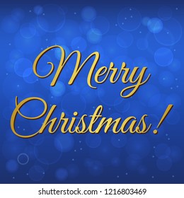 Christmas card on blue background