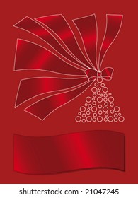 Christmas card on red background