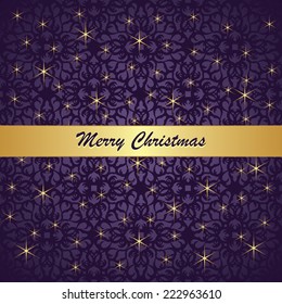 Christmas card on seamless background    