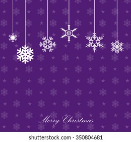 Christmas card on a snowflake background in a star pattern.