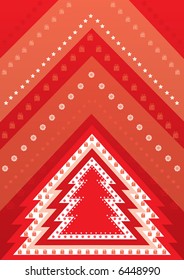 christmas card with one tree