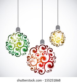 Christmas  card over gray background vector illustration