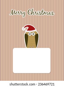 Christmas card with owl