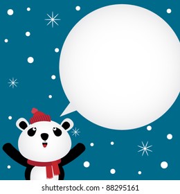 Christmas card with panda