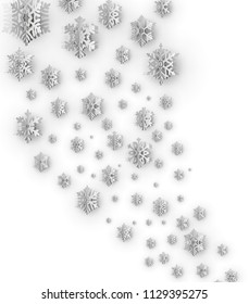 Christmas card with paper snowflakes. EPS 10