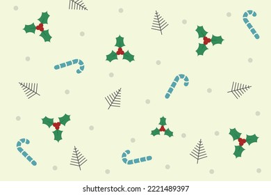 Christmas card, pattern.  New Year, Christmas tree toys 