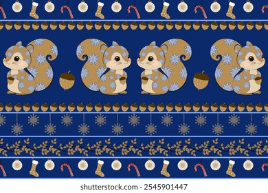 Christmas Card Pattern - Vector Illustrator Digital file Download for print, printable, wallpaper, background, rug, card, book cover, decoration, gift wrapper and many projects.