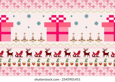 Christmas Card Pattern - Vector Illustrator Digital file Download for print, printable, wallpaper, background, rug, card, book cover, decoration, gift wrapper and many projects.