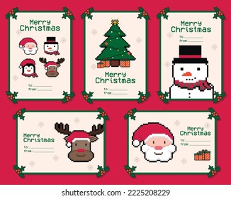 Christmas Card - Pixel Art Illustration 8Bit