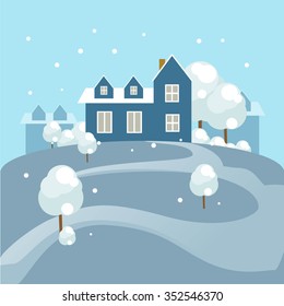 Christmas card poster banner. Vector illustration.