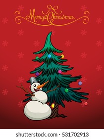 Christmas card poster banner vector illustration