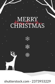 Christmas card poster design. Vector illustration.