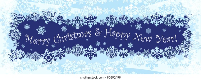 Christmas card (poster snowflakes greeting)