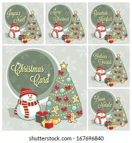 Christmas card presented in 5 languages