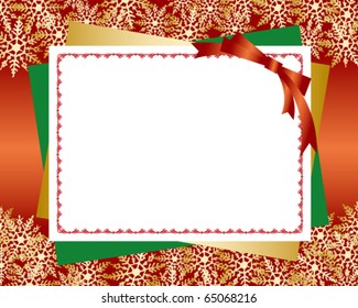 christmas card red background