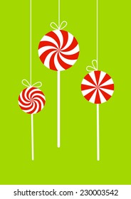 Christmas card with red candies 3