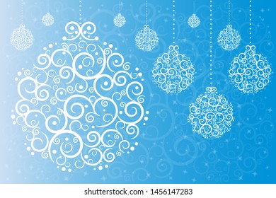 Christmas card red vector background illustration ball ornaments