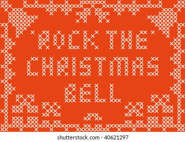 Christmas Card in red and white