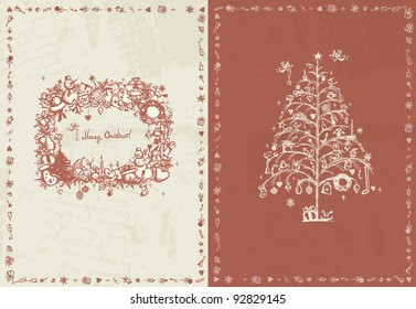 Christmas card retro for your design